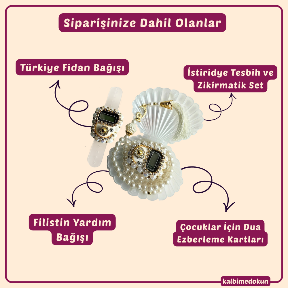 İstiridye Tesbih ve Zikirmatik Set